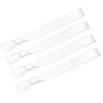100 Pcs Adjustable Fabric Wristbands for Events with Secure Snap - White, 13.78 x 0.59 inches