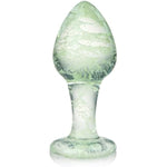 Glass Anal Plug Luminous Butt Plug Glass Plug G-Spot Stimulator Prostate Massager Vaginal Masturbation For Women Men Couples Beginners Valentine'S Gift Sex Toys (S)