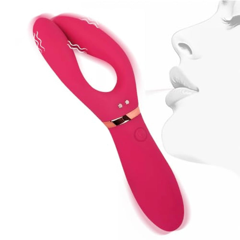 Rabbit G Spot Dildo Vibrator- Wishbone Clamp Clitoral Sex Toys For Women Penis Prostate Massage Male Anal Toys, 10 Powerful Triple Motors Vibrating Anal Plug Unisex Solo Couple Sex Games