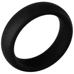 F-64 Wide Liquid Silicone Cock Ring – Extra Thick Penis Ring For Harder Erections – Textured, Stretchy & Firm C-Ring – Available In Red, Black, Blue – 3 Sizes (Black, Large)