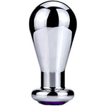 Stainless Steel Big Anal Plug Bulb Shape Jewelry Butt Plug Trainer Set Anal Massager Sex Toy For Men Women Prostate Massage(M)
