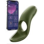 Vibrating Cock Ring With App Remote Control, Silicone Penis Ring Vibrator With 9 Vibration Modes, Men Cock Ring Vibrator For Stronger Erection Stimulation, Adult Couple Sex Toys & Games (Green)