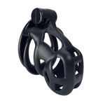 Male Chastity Device, Upgraded Ergonomic Nylon Resin Chastity Locked Cage With 4 Sizes Rings Complete Set For Prevent Erection Penis Exercise Cook Cage Bondage Restraint Kit Sex Toy (Nano)