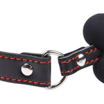 Silicone Dog Bone Gag Mouth Black Pet Bones Gag Bondage Adjustable Mouth Leather Strap Sex Toys Slave Sm Game For Lover Couple (Black)