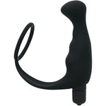 Vibrating P-Spot Massager Cockring - Anal Sex Toy For Men - Penis Ring - Butt Plug - Hypoallergenic Silicone - Male Sex Toys For Men Women Couples - 10 Vibarating Modes - Removable Bullet