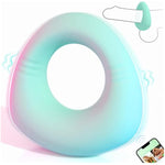 Full Liquid Silicone Soft Vibrating Cock Ring, 0.09Lb Mint Green App Pleasure Penis Ring Vibrator Couples Adult Sex Toys For Men Women, 10 Vibrations Male Couple Sex Toy Game For Men Erection
