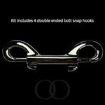 Luxury Bdsm Bondage Gear 25 Pcs Hardware Kit Set Of Exclusive Restraint Accessories In Silver, Gold, Or Black With Double O Velvet Pouch (Silver)