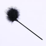 Sex Toy Adult Sex Tickler Fun Feather Brush Couple Flirting Soft Feather Scratching Sex Feathers Ticker Adult Role Playing Toys (Black)