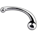 Double-Ended Dildo, Massage Wand Sex Anal Plug G Spot Metal Anal Bead, Solid Metal Curved Dual Ended Masturbation Adult Sex Toy For Couple (Large)