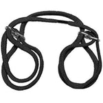 Doc Johnson Japanese Style Bondage - 100% Cotton Wrist or Ankle Cuffs - Quick, Easy Use and Removal, Black