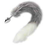 Faux-Fur Animal Tail Anal Plugs - Luxurious & Kinky | Tapered Design For Comfort | Temperature Play | Flared Base | Double Penetration | 15 Faux-Fur Tail | Discreet Packaging