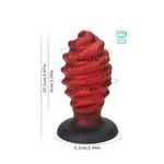 Huge Thick Butt Plug, Realistic Silicone Shark Egg Structure Butt Plug For G-Spot Stimulation And Prostate Orgasm For Men And Women Anal Plug Adult Toy?Red(S)