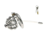 Metal Chastity Cage With 24 Beads Male Cock Cage With Concealed Lock And Catheter Sex Toys Hollowed Out And Breathable Chastity Device For Exercising And Restraining A Man'S Penis (1.96In,B)