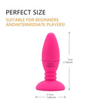 Small Silicone Anal Butt Plugs With Suction Cup For Adult Couples Starters (Pink)