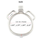 Closed Base Ring Attachable Belt Ergonomic Design Chastity Cage Base Ring For Men'S Chasity Device Stainless Steel Virginity Lock Cock Cage Jh445 45Mm