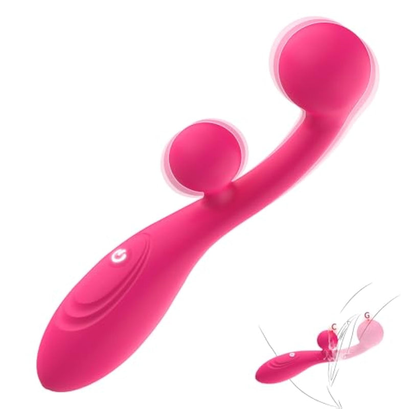 G Spot Vibrator Clitoral Stimulator Sex Toys 2-In-1 Dildo Vibrator With 3 Intensities And 7 Modes For Nipple Clitoral Vaginal Anal Stimulation Adult Sex Toy For Women And Couples