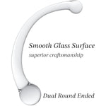 Prostate Massager Glass Pure Wand Anal Toys - Double Ended Glass Dildo - 8.3 Inch Anal Hook G Spot Stimulator For Men Women - Anal Prostate Wand