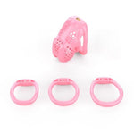 Male Penis Cage Chastity Cock Cage Pink Black Sex Toy Chastity Devices Lock Design Bdsm Toys For Couples Sex (Mediue,Pink)