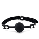 Black Silicone Ball Gag for BDSM Bondage and Restraints