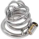 Metal Chastity Cage Chastity Device For Male Penis Exercise Penis Cage With Invisible Lock And 2 Keys Adult Sex Toys Cock Cage Used To Restrain Men (Large,1.96In)