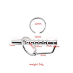Hollow Metal Penis Plug For Men, Stainless Steel Urethral Sounds Penis Plug Male Urethral Dilator, Beaded Urethral Stimulation Masturbation With Cock Ring Sex Toy (2.83Inch/72Mm)