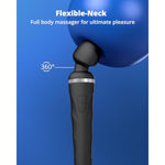 Domi 2 Vibrators Wand Clitoral Massager, Intense Vibrator Black Adult Sex Toys&Games For Women Men Powerful Massage With Dual Rotating Head, Remote Control Vibrator For Couple Play