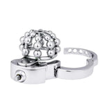 Male Chastity Cage Metal Cock Cage Chastity Device With 7-Level Adjustable Cock Ring And Button Lock Penis Exerciser Penis Cage For Couple Men Adult Sex Toys Games