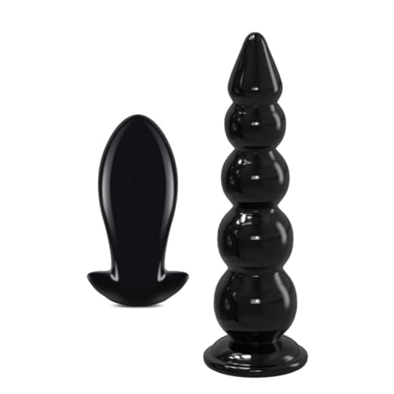 Soft Anal Plug (S) + 15.5Inch Huge Long Anal Beads