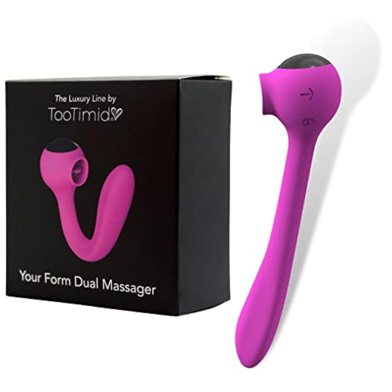 Ultimate Bendable Vibrator - Dual Stimulation G-Spot And Clitoris Pleasure - 8 Vibration Modes, 3 Flickering Speeds - Rechargeable Silicone Toy - Customizable Shape - Expert Oral Sex Partner