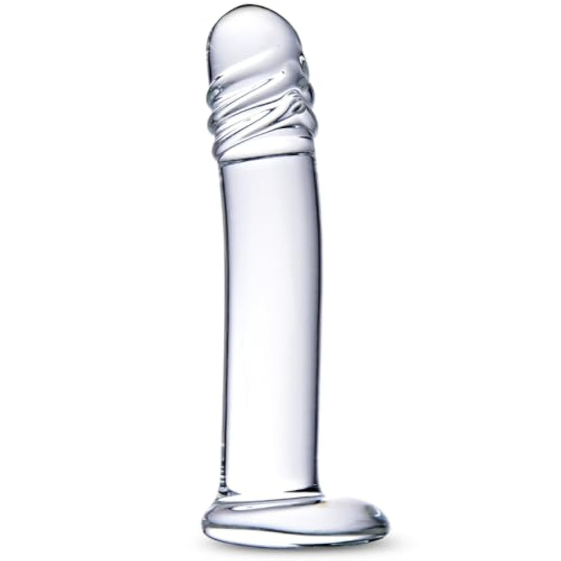 6.3 Inch Clear Realistic Glass Dildo, Small Beginner Dildo, Transparent Crystal Thin Cute Penis, Prostate Massager Slim Anal Plug For G-Spot Stimulation And Anal Training For Men And Women
