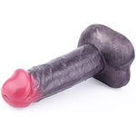 Silicone Made Big Black Dildo Realistic Flexible With Suction