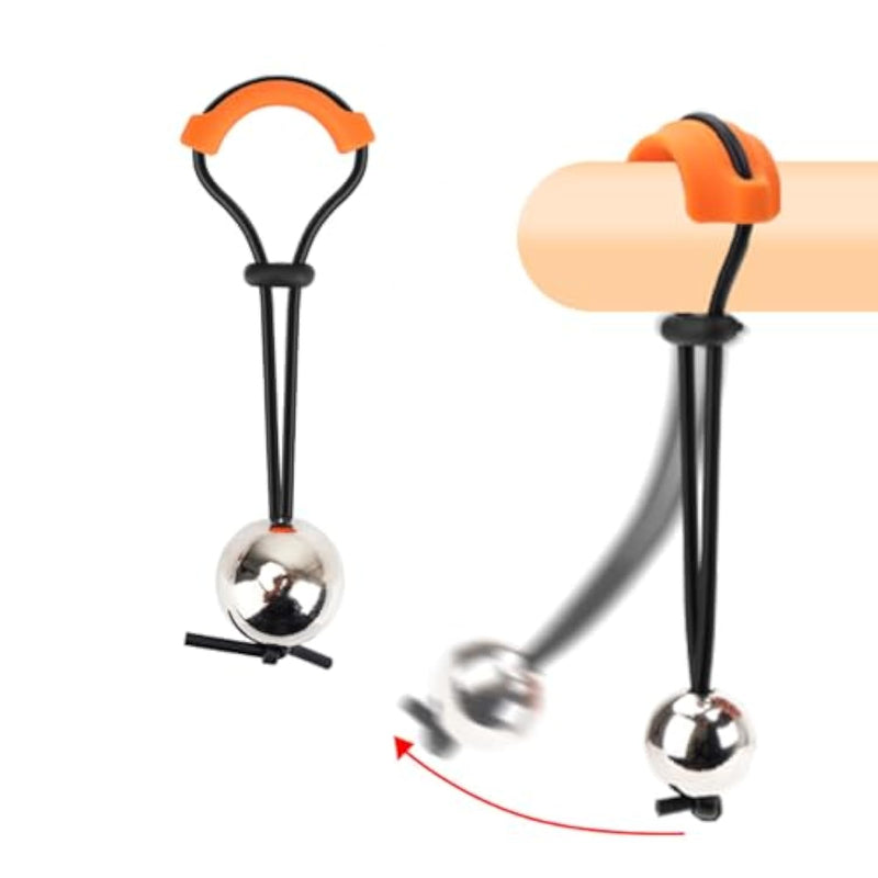 Penis Stretcher Adult Sex Toys For Men, Adjustable Silicone Penis Extender Cock Ring With 1 Weight Metal Beads, Penis Enlarger Extension Mens Sex Toys, Metal Penis Pump Trainer Sex Game Male Sex Toy