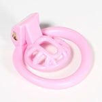 2022 Super Small Penis Ring Sissy Chastity Cage,Locked In Male Chastity Device With 4 Base Ring (S-Mini, Pink)