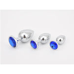 Anal Plug Adult Sex Toy, Blue Gem Anal Toys Adult Sex Toys Games Butt Plug,Personal Anal Plug Sex Toy For Adult Women,Men And Couples, Stainless Steel (Medium)
