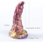 7.7-Inch Anal Stretcher, Thick & Soft Fantasy Dildo: Aurora Horn. Monster Soft Dildo, Girthy Silicone Dildo, Colorful Dildo, Losssless Artistic Fantasies Series, Sex Toy With Strong Suction Cup.