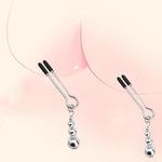 Nipple Clamps Nipple Clip Breast Clit Stimulation With Soft Rubber Non Piercing Body Clamp Sexy Toys For Women Men Couples Beginner (Silver)