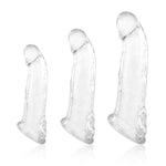 3 Size Jelly Stretchy Penis Sleeves Set - Reusable Cock Extender Sleeve With Testicle Ring,Ultra-Soft Penis Enlarger Cock Sheath Girth Enhancer Sex Toys For Men Couple