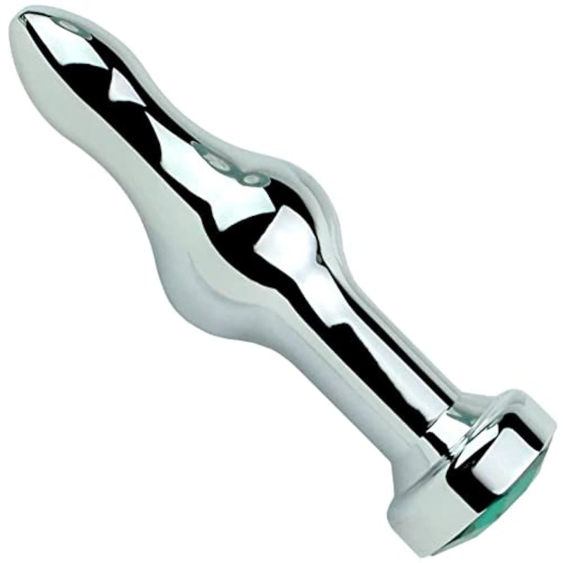 Ultimate Anal Plug With Jewel | Heavy Aluminum | Curved Design For Maximum Pleasure | Easy To Clean | Storage Bag Included | Perfect For Beginners & Experienced Users | Stylish & Sensational