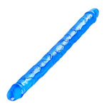 11.8 * 1.3 Inches Realistic Double Sided Dildo,Slim Small Anal Dildo With Veins And Thin Glans Double End Dildo, Perfect For Beginner Women And Lesbian Couples Double Head Long Dildo(Blue)