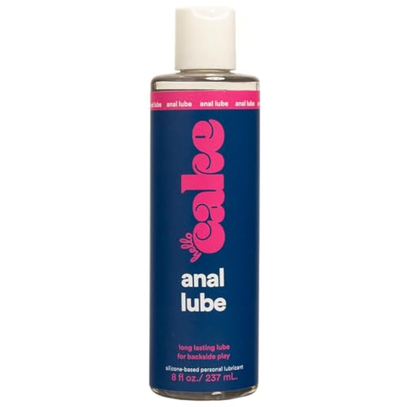 Hello Anal Lube - Silicone-Based Personal Lubricant - Silky Smooth, Ultra Slippery, Long-Lasting, Non-Sticky, Comfort Glide For Men, Women, And Couples, 8 Fl Oz