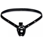 Penis Cage Auxiliary Belt, Supportive Anti-Off Elastic Strap For Men'S Chastity Lock (Strap Only, Chastity Device Not Included) - Black
