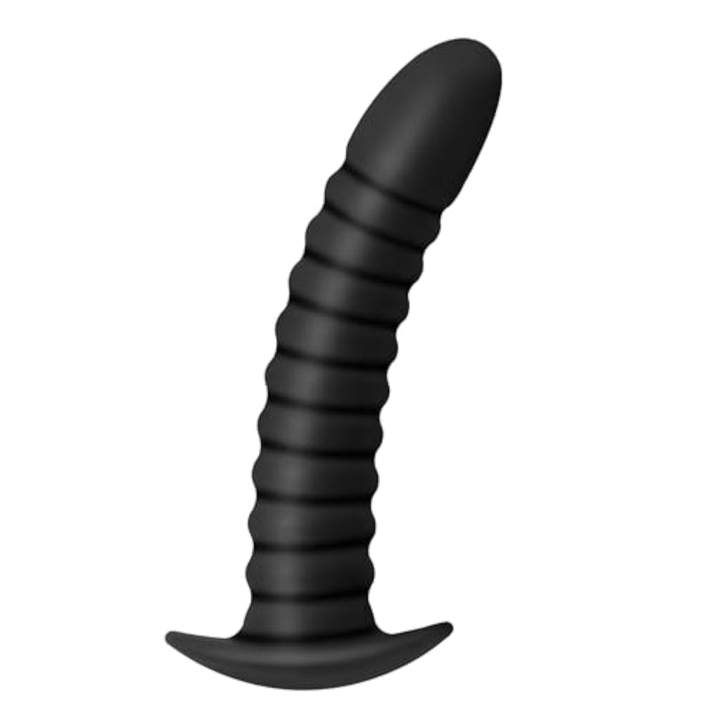 Silicone Threaded Butt Plug Dual-Purpose Anal And Dildo Pleasure Dilator Sex Toy With Safety Base, Premium Body-Safe Material Anal Plug For Men And Women (Large)