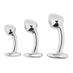 Curved Metal Butt Plug For P-Spot & Anal Stimulation | Control Handle | Bondage Accessory Opening | Durable Aluminum Alloy | Easy To Clean | Beginners & Experienced Users | Dp | Anal Plug | Large