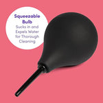 Adult Anal Douche for Safe and Effective Cleansing - 7.6 Fl Oz, Black