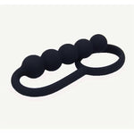 Black Silicone Pull Ring Five Pull Beads Anal Plug For Anal Training