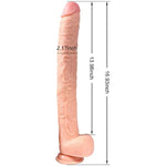 Realistic Extra Long Dildo Thick With Suction Cup, 16.93Inch Silicone Giant Dildos G Spot Anal Butt Plug Adult Sex Toys For Women