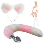 Fox Tail Anal Plug?Metal Buttplug?Anal Toys For Beginners And Veteran Players,Sex Toy Can Long Time Comfortable Wear.Furry Ear Headband For Adult Games And Cosplay. (Medium)