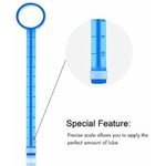 Lube Applicator For Women Man, 2Pcs Injector With 10Ml Scale Smooth Rounded Cap, Reusable, Easy To Clean (Black-Red)
