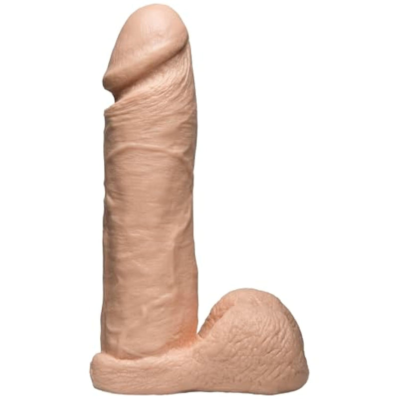 Doc Johnson Vac-U-Lock - The Realistic Dildo - 8 Inch FIRMSKYN - F-Machine and Harness Compatible - for Adults Only, Vanilla