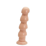 Silicone Anal Plug Dildo Butt Plug With Strong Suction Cup, Flexible Penis Adult Sex Toy Soft Butt Plug With Graduated Beads G-Spot Stimulator Prostate Massager For Men Women(Flesh)